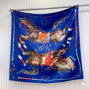 Hermes Grand Galop Scarf 90 100% H004311S 06 - Image 5