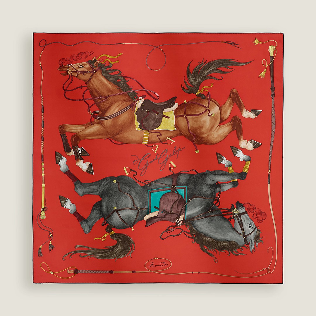 Hermes Grand Galop Scarf 90 100% H004311S 06