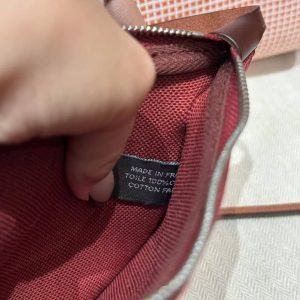 Hermes Herbag Zip 31 Bag Retourne Farbe écru Brique Mauve Pale Rouge Sellier Handmade In Canvas and Hunter Cowhide Silver Hardware - Image 7