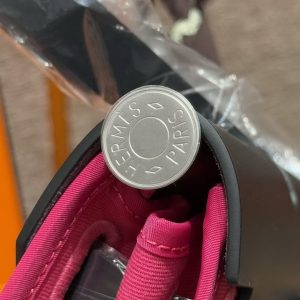 Hermes Herbag Zip 31 Bag Retourne 9i Magnolia 73 Blue Saphir Handmade In Canvas and Hunter Cowhide Silver Hardware - Image 14