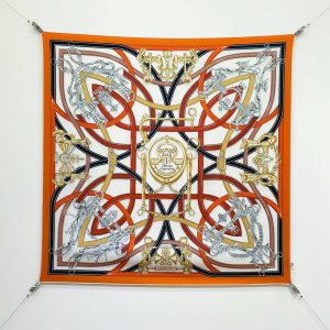 Hermes Harnais Legendaire Scarf 90 100% Silk H004299S 05 - Image 12