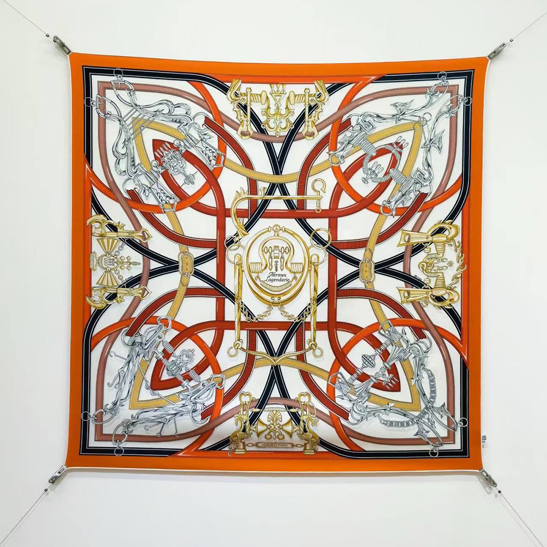 Hermes Harnais Legendaire Scarf 90 100% Silk H004299S 05 - Image 12