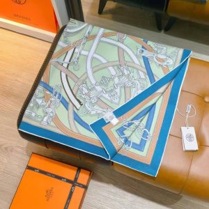 Hermes Harnais Legendaire Scarf 90 100% Silk H004299S 05 - Image 10