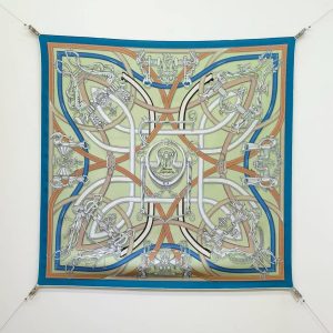 Hermes Harnais Legendaire Scarf 90 100% Silk H004299S 05 - Image 9