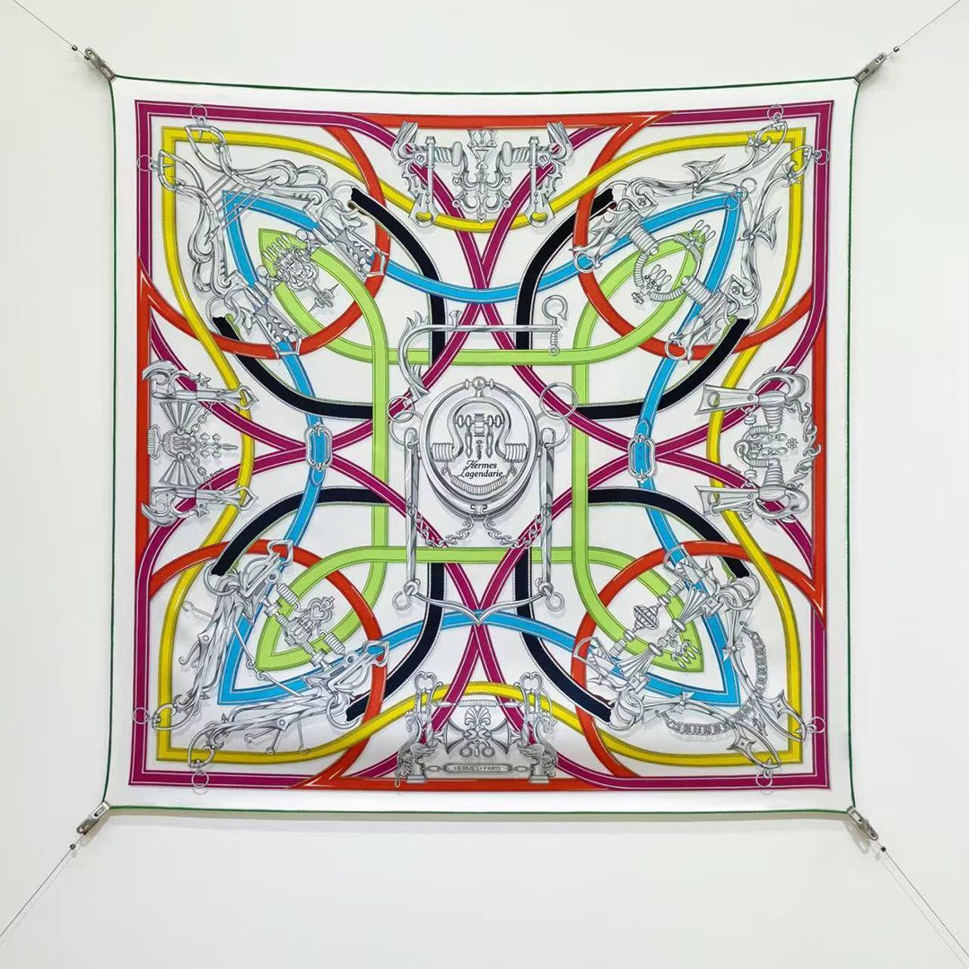 Hermes Harnais Legendaire Scarf 90 100% Silk H004299S 05 - Image 8