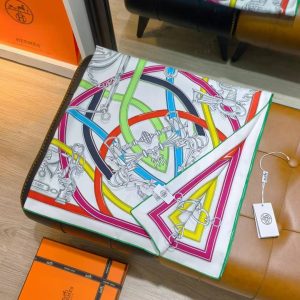 Hermes Harnais Legendaire Scarf 90 100% Silk H004299S 05 - Image 7