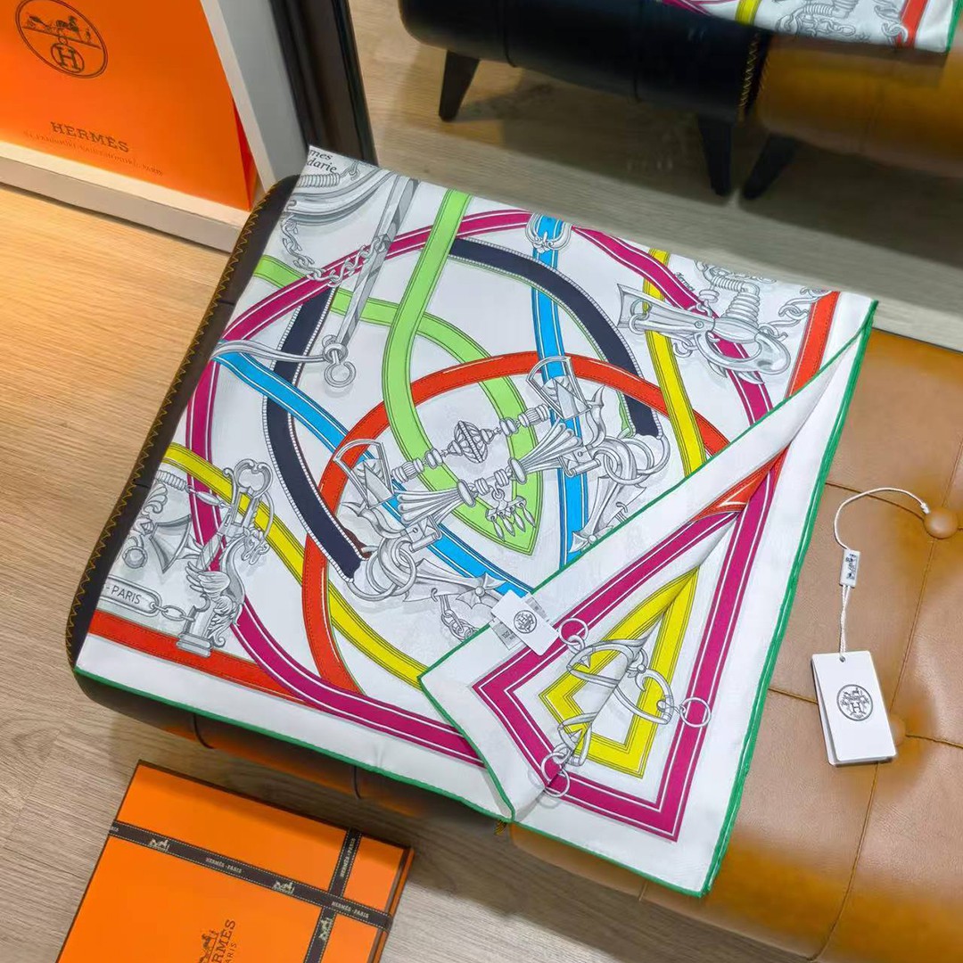 Hermes Harnais Legendaire Scarf 90 100% Silk H004299S 05 - Image 7