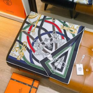 Hermes Harnais Legendaire Scarf 90 100% Silk H004299S 05 - Image 6