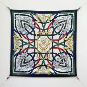Hermes Harnais Legendaire Scarf 90 100% Silk H004299S 05 - Image 5