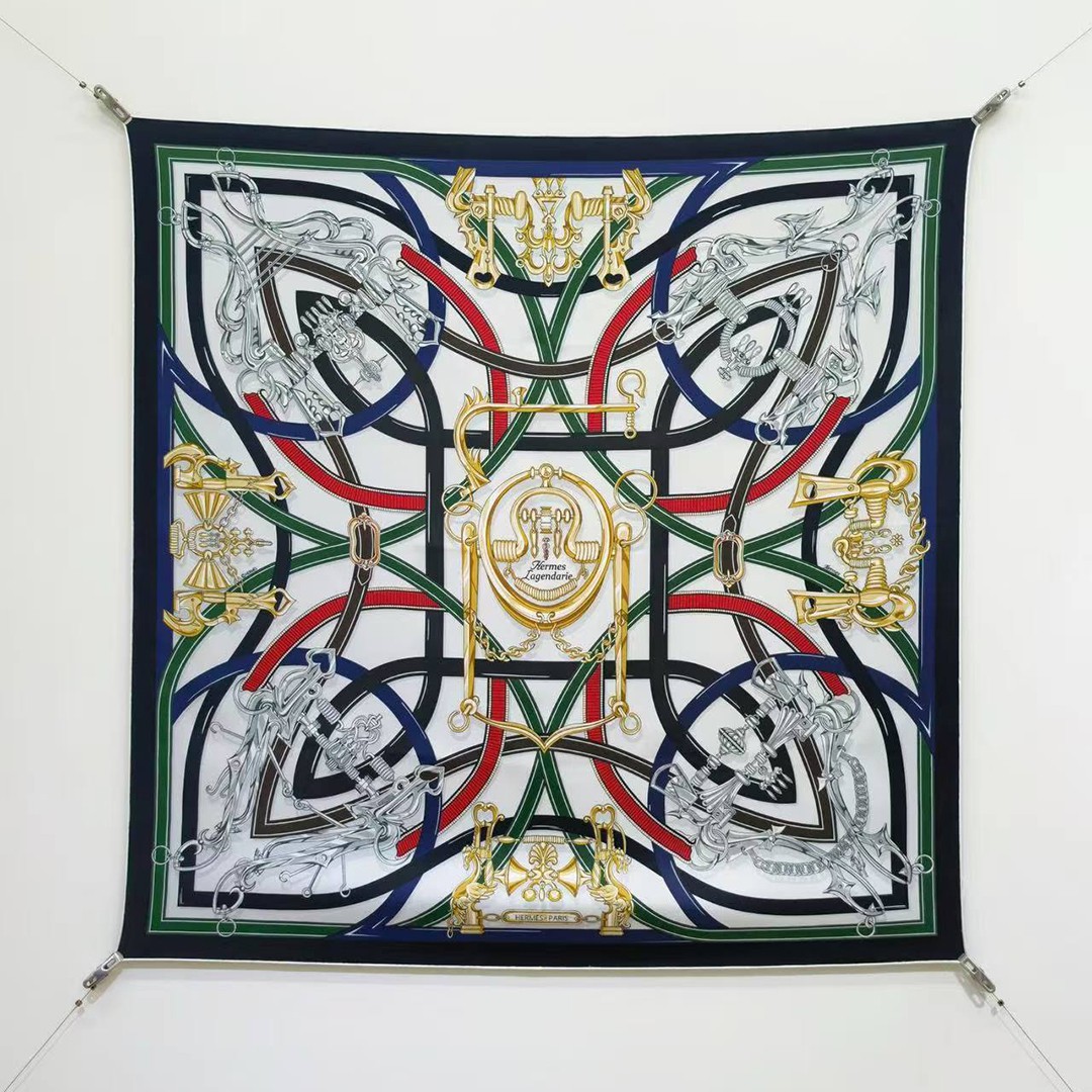 Hermes Harnais Legendaire Scarf 90 100% Silk H004299S 05 - Image 5