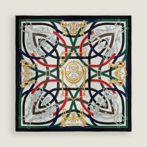 Hermes Harnais Legendaire Scarf 90 100% Silk H004299S 05