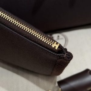 Hermes Herbag Zip 31 Bag Retourne 46 Ebene Handmade In Canvas and Hunter Cowhide Gold Hardware - Image 5