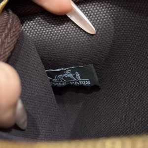 Hermes Herbag Zip 31 Bag Retourne 46 Ebene Handmade In Canvas and Hunter Cowhide Gold Hardware - Image 4