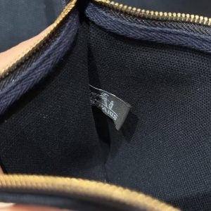 Hermes Herbag Zip 31 Bag Retourne Blue Presse Noir Handmade In Canvas and Hunter Cowhide Silver Hardware - Image 5