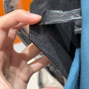 Hermes Herbag Zip 31 Bag Retourne New Blue Jean Noir Handmade In Canvas and Hunter Cowhide Silver Hardware - Image 17