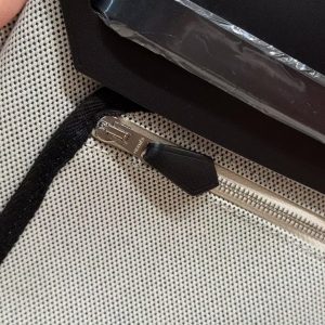 Hermes Herbag Zip 31 Bag Retourne Noir Ecru Handmade In Canvas and Hunter Cowhide Silver Hardware - Image 9
