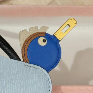 Hermès Birdy Charm Bleu Brume - Rose Mexico -Bleu Royal - Cuivre - Nata - Noir H083885CKAE - Image 5