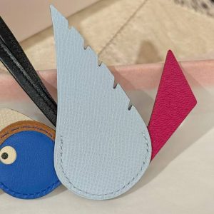 Hermès Birdy Charm Bleu Brume - Rose Mexico -Bleu Royal - Cuivre - Nata - Noir H083885CKAE - Image 3