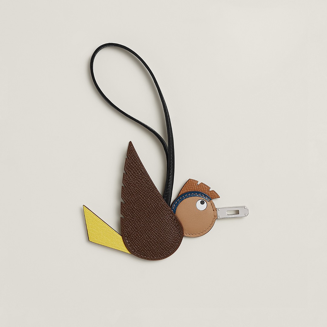 Hermès Birdy Charm Chocolat - Lime - Chocolat - Deep Blue - Gold - Noir H083885CKAG