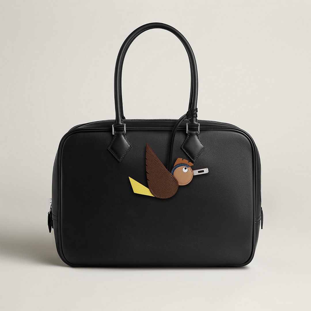 Hermès Birdy Charm Chocolat - Lime - Chocolat - Deep Blue - Gold - Noir H083885CKAG - Image 9