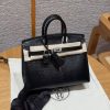 Hermes Birkin 20 Bag Handmade In Lizard Leather Silver Hardware 89 Noir