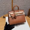 Hermes Birkin 20 Bag Handmade In Matte Alligator Leather Gold Hardware 37 Gold
