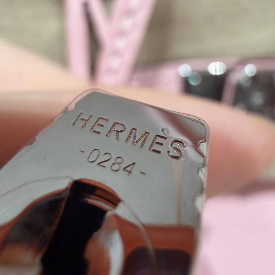 Hermes Birkin 25 Bag Handmade In Swift Calfskin Leather Silver Hardware 3Q Rose Sakura U4 Vert Vertigo - Image 3