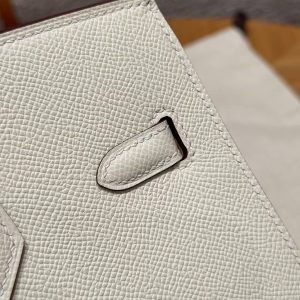 Hermès Birkin 25 Bag Handmade In Epsom Calfskin Leather Gold Hardware I2 Nata - Image 8