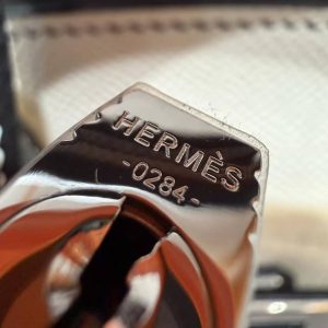 Hermes Birkin 25 Bag Handmade In Epsom Calfskin Leather Silver Hardware 10 Craie 89 Noir - Image 7