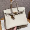 Hermès Birkin 25 Bag Handmade In Epsom Leather Gold Hardware 10 Craie S2 Trench