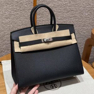 Alternative view of Hermès Birkin 25 Bag Handmade In Epsom Leather Silver Hardware 89 Nior