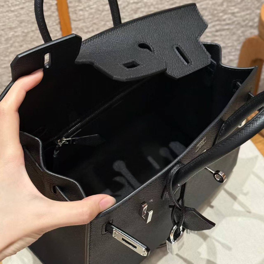 Hermès Birkin 25 Bag Handmade In Epsom Leather Silver Hardware 89 Nior - Image 14