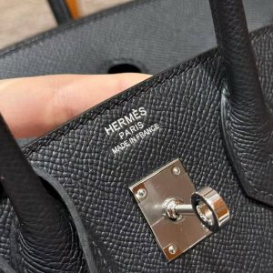 Hermès Birkin 25 Bag Handmade In Epsom Leather Silver Hardware 89 Nior - Image 13