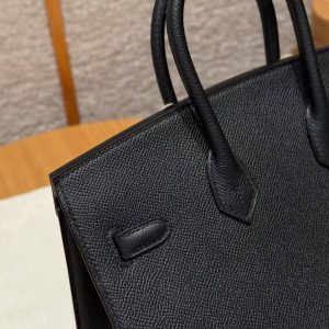 Hermès Birkin 25 Bag Handmade In Epsom Leather Silver Hardware 89 Nior - Image 7