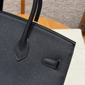 Hermès Birkin 25 Bag Handmade In Epsom Leather Silver Hardware 89 Nior - Image 6