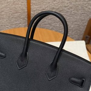 Hermès Birkin 25 Bag Handmade In Epsom Leather Silver Hardware 89 Nior - Image 5