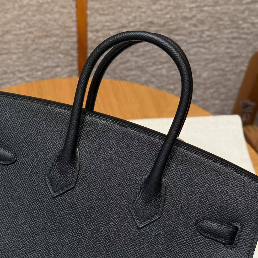 Hermès Birkin 25 Bag Handmade In Epsom Leather Silver Hardware 89 Nior - Image 5