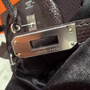 Hermès Birkin 25 Bag Handmade In Lizard Leather From South Africa Silver Hardware 46 Ebene - Image 20