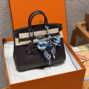 Hermès Birkin 25 Bag Handmade In Lizard Leather From South Africa Silver Hardware 46 Ebene - Image 3