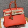 Hermès Birkin 25 Bag Handmade In Swift Leather Gold Hardware 9J Feu