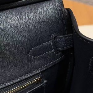 Hermes Birkin 25 Bag Handmade In Togo Calfskin Leather Gold Hardware 3Y Caban - Image 20