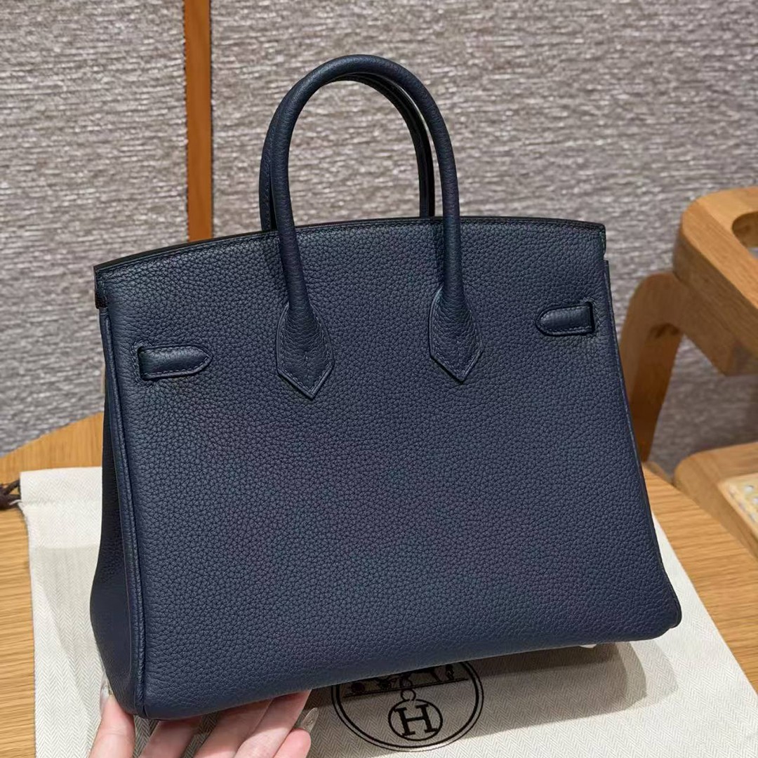 Hermes Birkin 25 Bag Handmade In Togo Calfskin Leather Gold Hardware 3Y Caban - Image 19
