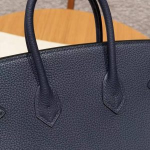 Hermes Birkin 25 Bag Handmade In Togo Calfskin Leather Gold Hardware 3Y Caban - Image 7