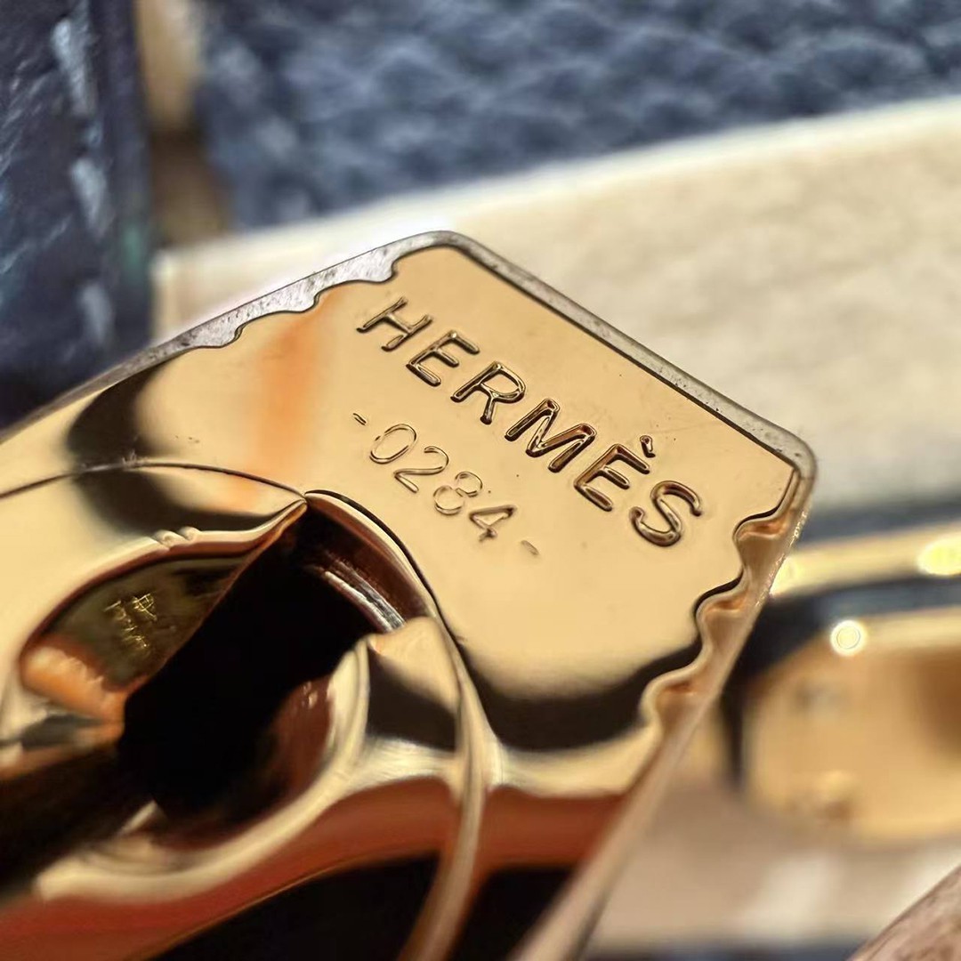 Hermes Birkin 25 Bag Handmade In Togo Calfskin Leather Gold Hardware 3Y Caban - Image 4