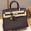 Hermès Birkin 25 Bag Handmade In Togo Calfskin Leather Gold Hardware 46 Ebene