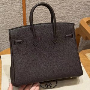 Alternative view of Hermès Birkin 25 Bag Handmade In Togo Calfskin Leather Gold Hardware 46 Ebene