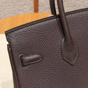 Hermès Birkin 25 Bag Handmade In Togo Calfskin Leather Gold Hardware 46 Ebene - Image 7