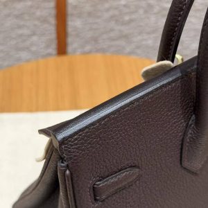 Hermès Birkin 25 Bag Handmade In Togo Calfskin Leather Gold Hardware 46 Ebene - Image 6