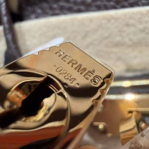 Hermès Birkin 25 Bag Handmade In Togo Calfskin Leather Gold Hardware 46 Ebene - Image 3