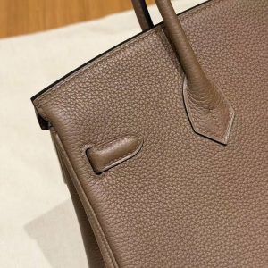 Hermès Birkin 25 Bag Handmade In Togo Calfskin Leather Gold Hardware DO Beige de Weimar - Image 7